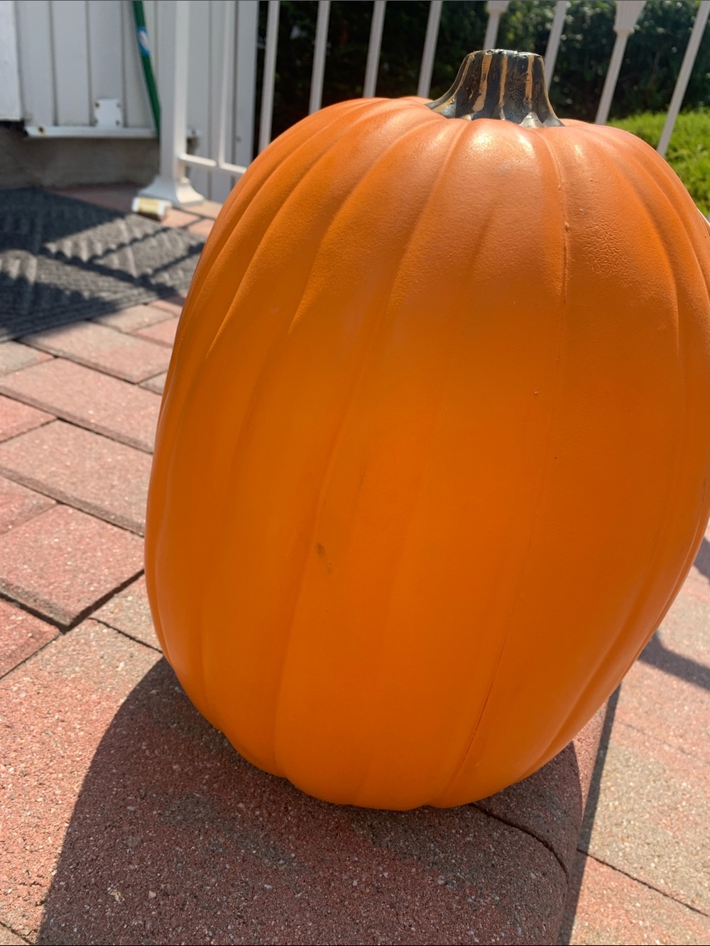 🆕- Ashland Orange Craft Faux Pumpkin with Distressed Gold Stem - Picture 5 of 6